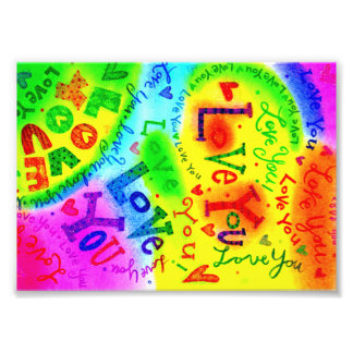 Impression Photo JE T'AIME Peindre