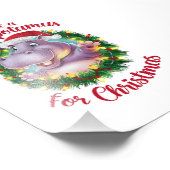 Impression Photo Je Veux Un Hippopotame Pour Noël Hippo De Noël (Coin)