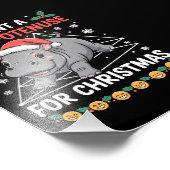 Impression Photo Je veux un hippopoténuse pour Noël Prof de maths (Coin)