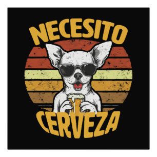 IMPRESSION PHOTO JE VEUX UNE BIÈRE CHIHUAHUA MIGNONNE