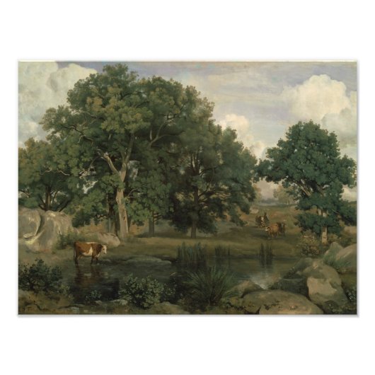 Impression Photo Jean-Baptiste-Camille Corot - Forêt (Devant)