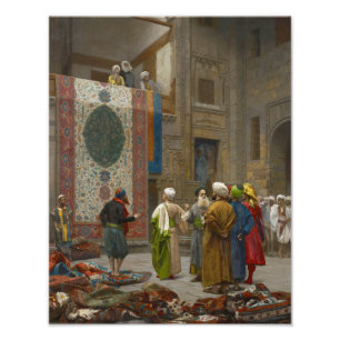 Impression Photo Jean Leon Gerome "Le marchand de tapis au Caire"