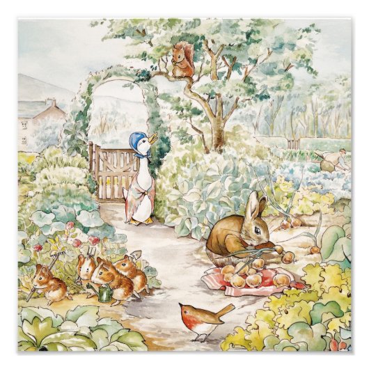 Impression Photo Jemima Puddle Duck dans le jardin de M. Mc Gregor (Devant)