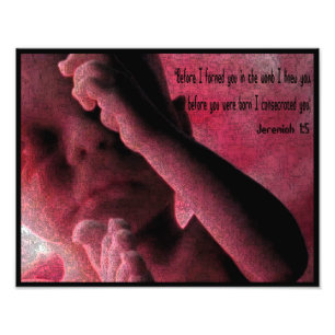 Impression Photo Jérémie 1:5 Avant de vous former dans l'utérus, je