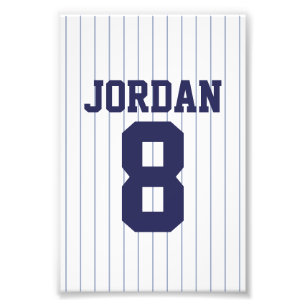 Impression Photo Jersey de baseball avec nom et numéro personnalisé