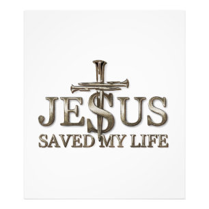 Impression Photo Jésus-Christ a sauvé mon cadeau de vie pour les fe