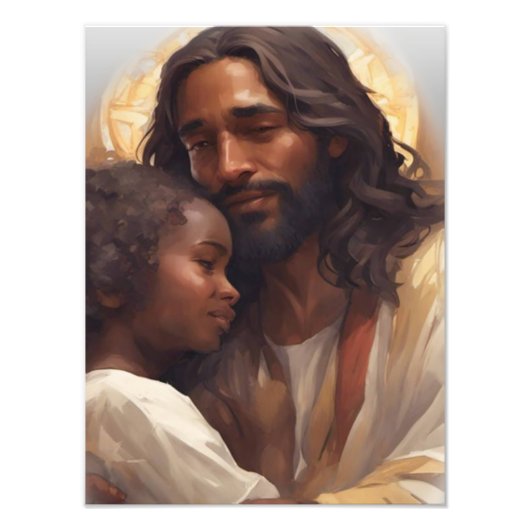Impression Photo Jésus et bébé Ange (Devant)