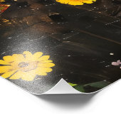 Impression Photo Jésus et Fleurs Abstraits (Coin)