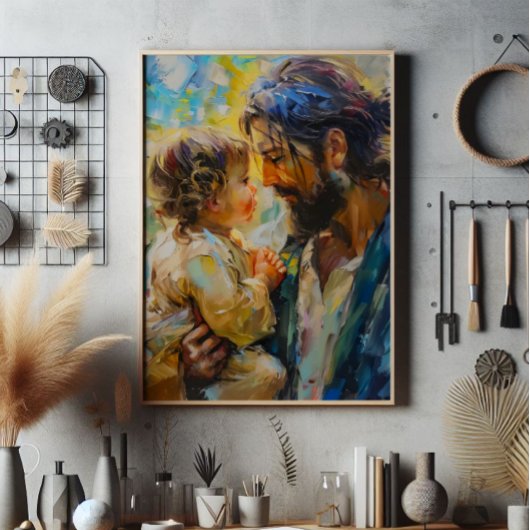 Impression Photo Jésus et l'expressionnisme des enfants