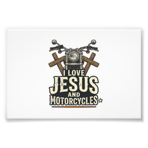Impression Photo Jésus et motos vintage chrétien biker Desi