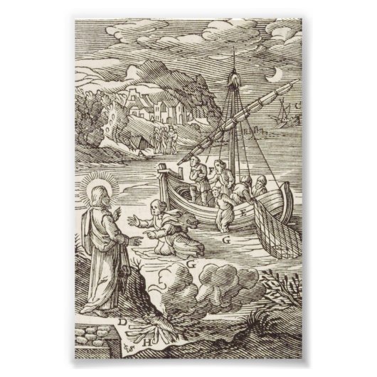 Impression Photo Jésus marchant sur l'eau (Devant)
