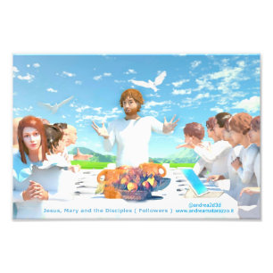 Impression Photo Jésus, Marie et les disciples ( disciples )