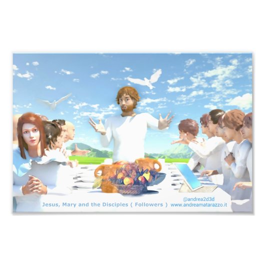 Impression Photo Jésus, Marie et les disciples ( disciples ) (Devant)