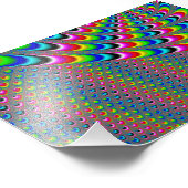 Impression Photo Jeu de couleurs - Art fractal (Coin)