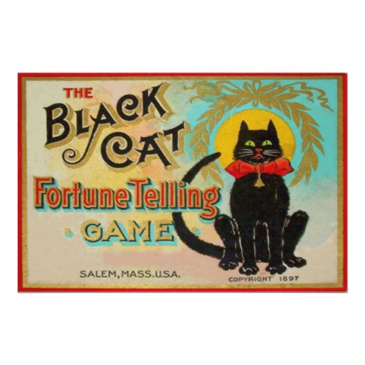 Impression Photo Jeu de divination de chat noir (Devant)