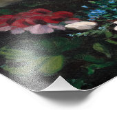 Impression Photo Jeune femme avec des pivoines par Frederic Bazille (Coin)