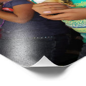 Impression Photo Jeune fille tenant un bébé canard (Coin)