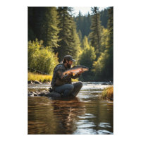 *~* Jeune Homme Pêche Stream Nature AP49