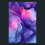 Impression Photo Jewel Tone Fluid Resin Nebula Glow<br><div class="desc">Deep indigo and sapphire blues swirl into electric turquoise, cyan, and lavender, pierced by vivid hot pink, magenta, and coral veins that glow like molten light. Fine metallic gold and copper flecks shimmer across the glossy surface, creating cosmic depth, luminous movement, and the illusion of nebulae, auroras, or polished gemstone...</div>