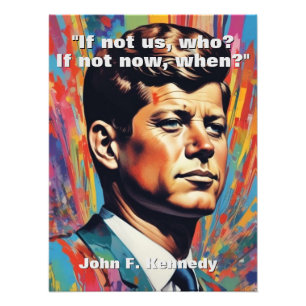 Impression Photo JFK John F. Kennedy Citation Inspiration Motivatio