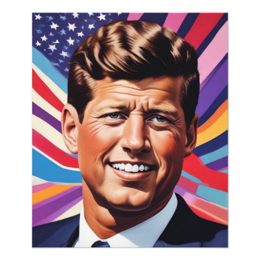 Impression Photo JFK John F. Kennedy Inspiration motivationnelle (Devant)