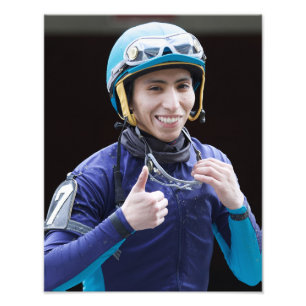 Impression Photo Jockey heureux Luis Cardenas Imprimer