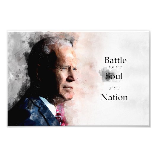 Impression Photo Joe Biden avec Battle for the Soul of the Nation (Devant)