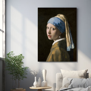 Impression Photo Johannes Vermeer, fille avec une oreille perle