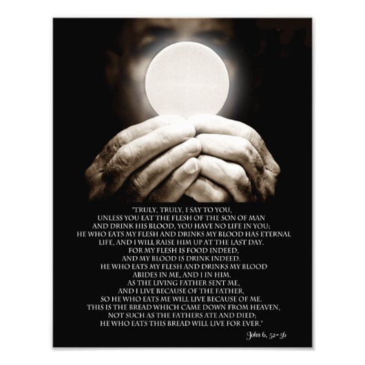 IMPRESSION PHOTO JOHN 6, 52-58 (Devant)