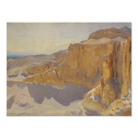 Impression Photo John Singer Sargent - Falaises à Deir el Bahri (Devant)