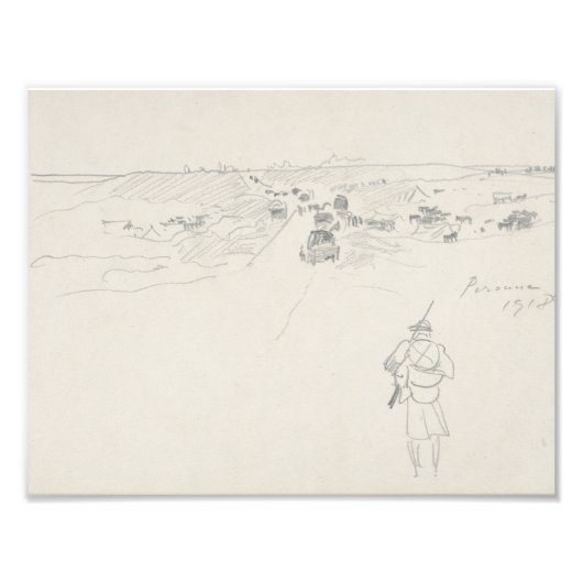 Impression Photo John Singer Sargent - Route à Peronne (Devant)