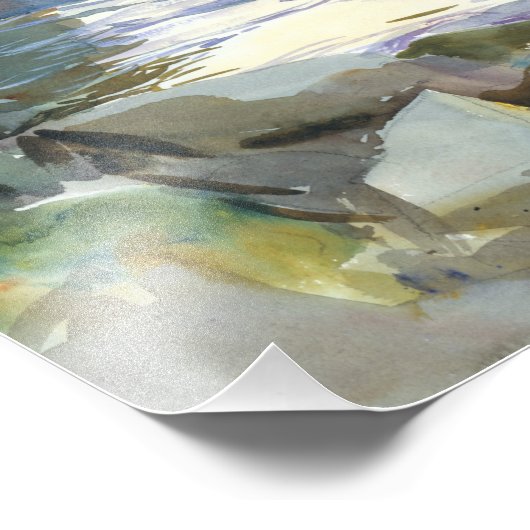 Impression Photo John Singer Sargent - Stream et Rocks (Coin)