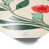 Impression Photo Joli Chat Aquarelle Florale (Coin)