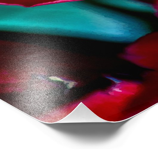 Impression Photo Joli Ensemble De Roses Rouges (Coin)