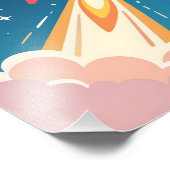 Impression Photo Joli fusée spatiale décollant (Coin)