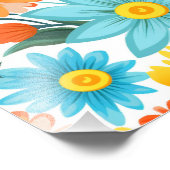 Impression Photo Joli motif floral blanc féminin (Coin)