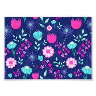 Impression Photo Joli motif floral de fond