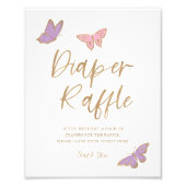 Impression Photo Joli Papillons Baby shower de trèfle (Devant)