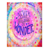 Impression Photo Joli rose ne perdez jamais votre sens de l'émervei (Devant)