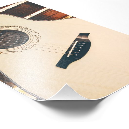 Impression Photo Jolie guitare acoustique (Coin)
