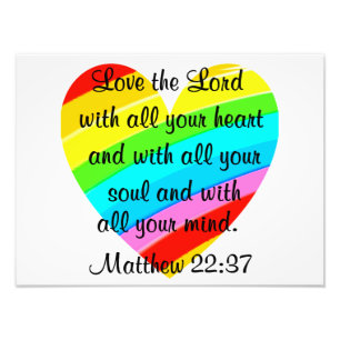 IMPRESSION PHOTO JOLIE MATTHEW 22:37 LOVE HEART DESIGN
