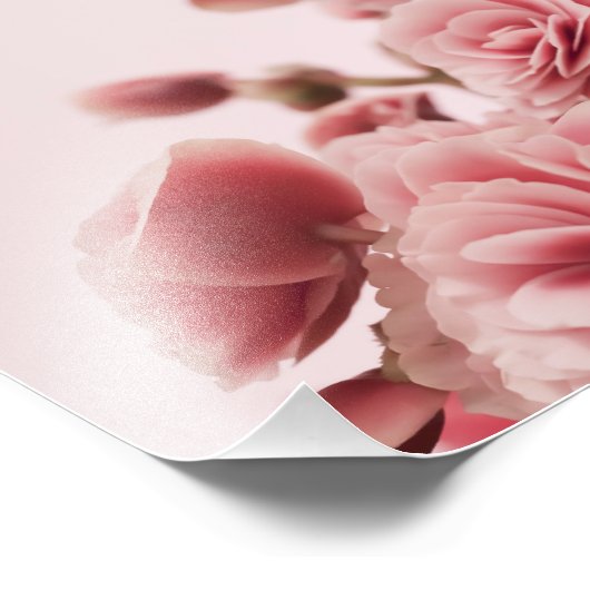 Impression Photo Jolies fleurs roses (Coin)