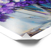 Impression Photo Jolies fleurs violettes Vintages (Coin)