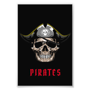Impression Photo Jolly roger de crâne pirate