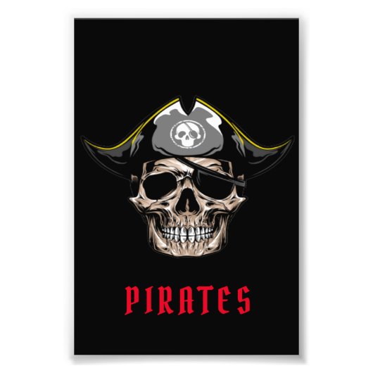 Impression Photo Jolly roger de crâne pirate (Devant)