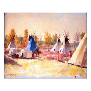 Impression Photo Joseph Henry Sharp L'affiche du Tepee bleu