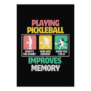 Impression Photo Jouer au Pickleball Améliore la Mémoire