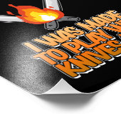 Impression Photo Jouer avec couteaux Cuisine Feu Cuisine Chef Cuisi (Coin)