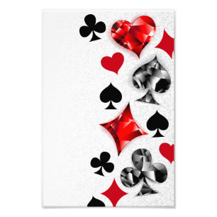 Impression Photo Joueur de poker Joueur de cartes de jouer costumes
