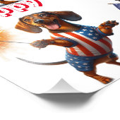 Impression Photo Jour de l'Indépendance des Dachshunds (Coin)